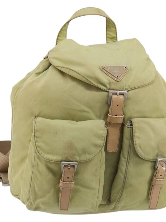PRADA Backpack Nylon Green Silver Auth 180684 main image 15